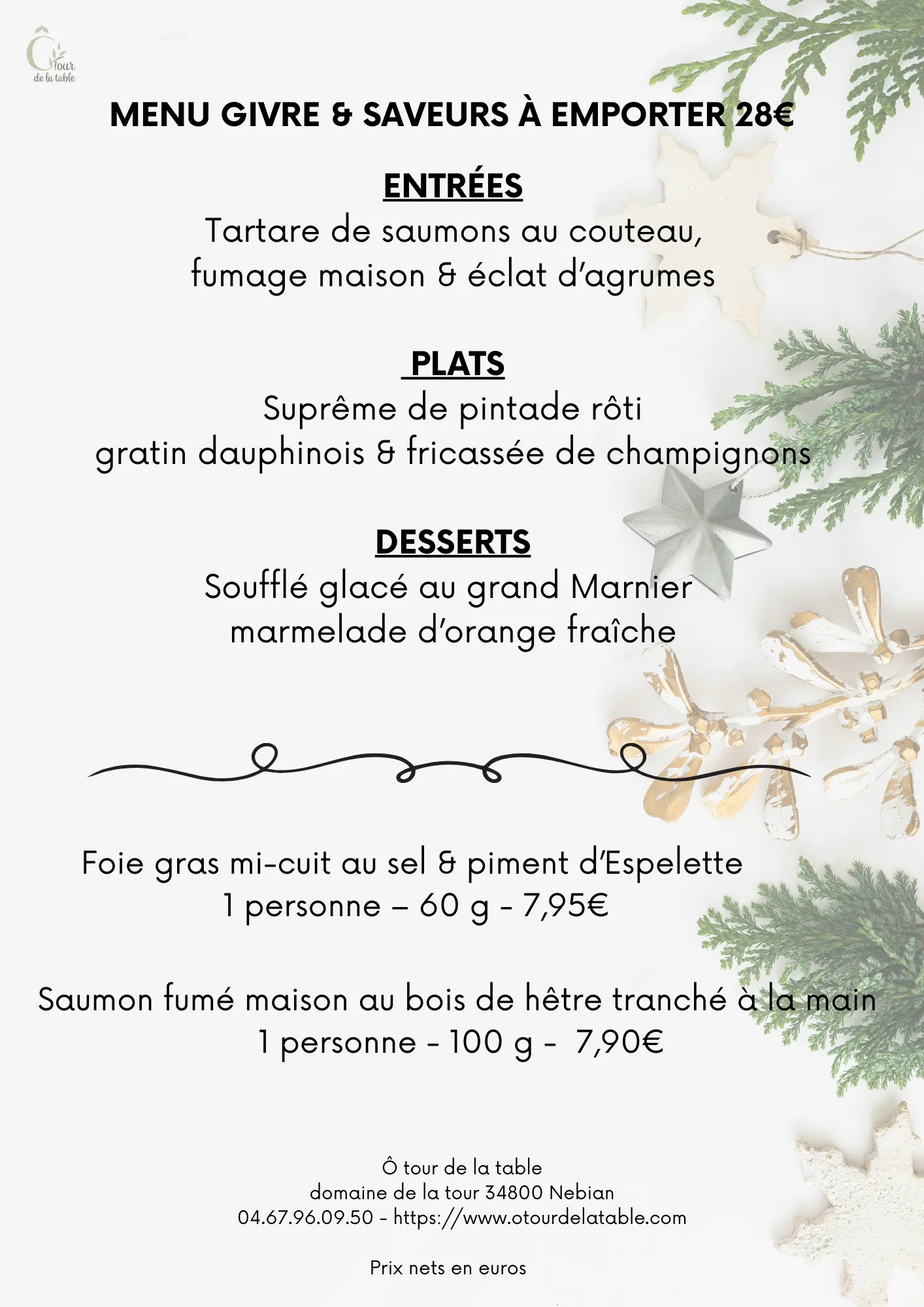MENU GIVRE & SAVEUR CLICK & COLLECT